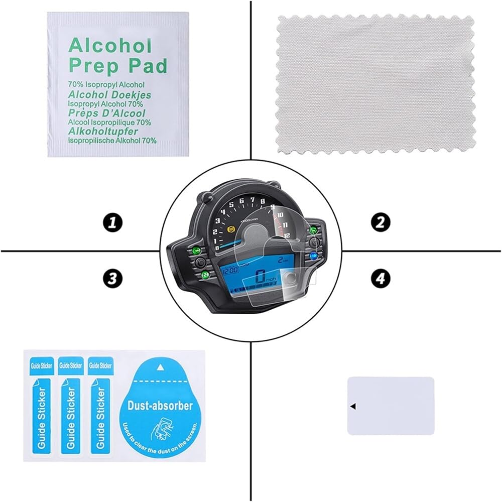 Fits for Kawasaki Vulcan S 2015-2022 Vulcan S Cafe 2017-2022 Motorcycle Instrument Dashboard Cluster Scratch Protection Film Protector Instrument (Color : 1pcs)