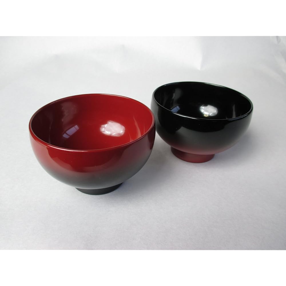Nakatani Brothers Shokai Yamanaka Lacquerware Married Couple Soup Bowl Bokashi-lacquered W18-4