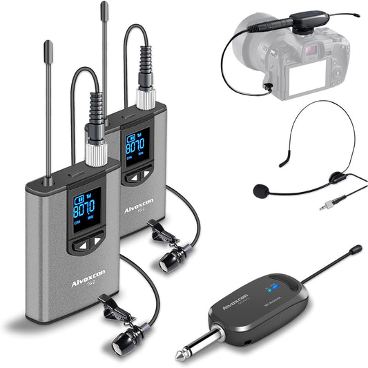 apel Microphone Wireless Headset Microphone Clip Microphone Hands-Free Microphone Wireless Microphone Video Recording Audio Amplification Camera Smartphone Lightweight Japanese Instruction Manual Included Transmitter x 2 Receiver x 1 For Two People TG220