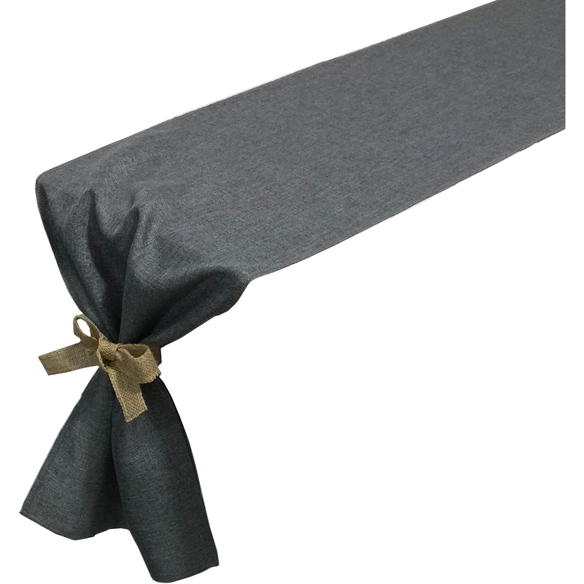 OZXCHIXU Table Runner Faux Burlap Grey Burlap Table Runner 14 x 108 Inch for Wedding Party Table Farmhouse Table Runner Christmas Decorations