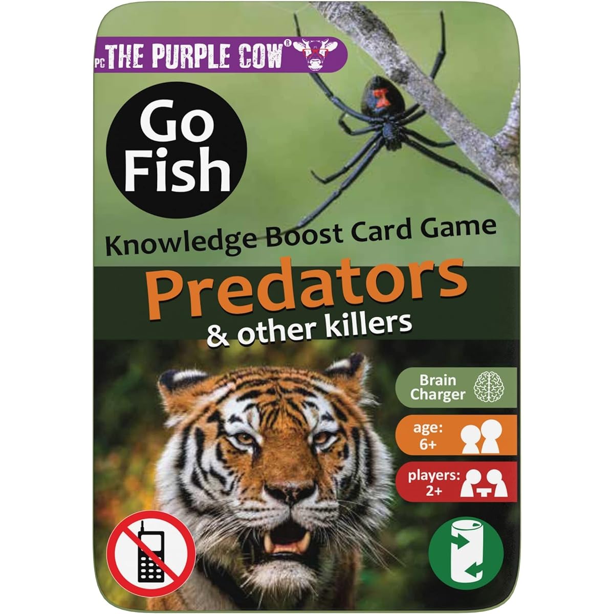 The Purple Cow Go Fish! - Predators and Other Killers - A classic card game that increases general knowledge For ages 6 and up