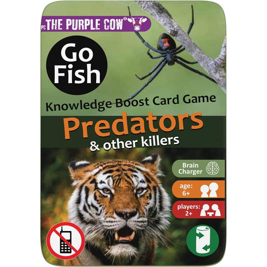 The Purple Cow Go Fish! - Predators and Other Killers - A classic card game that increases general knowledge For ages 6 and up