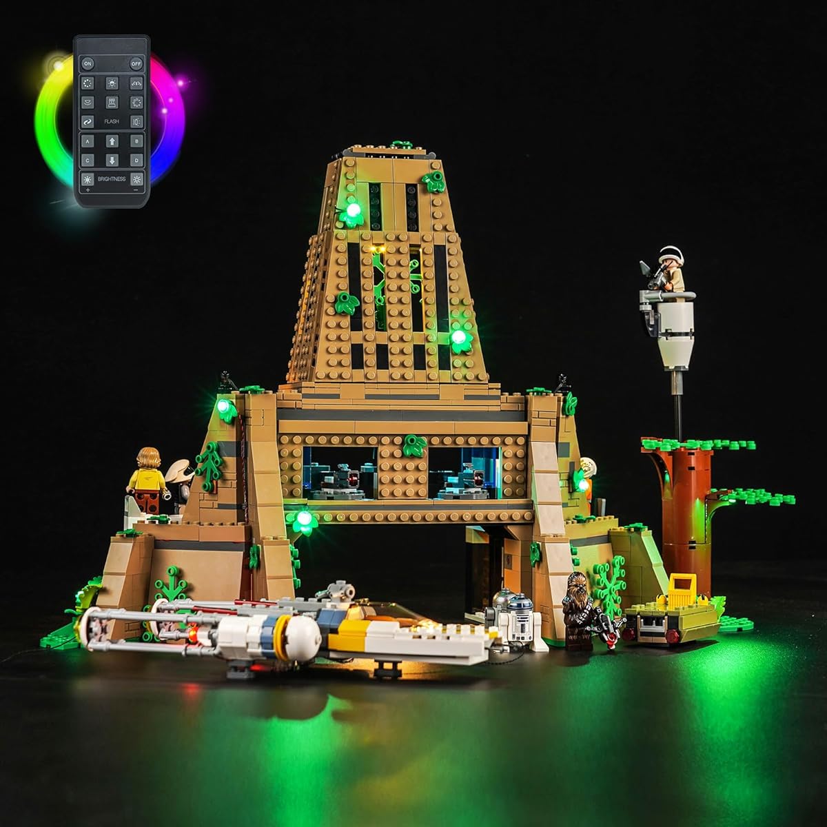 Hilighting Upgrade LED Light Kit for Lego Star Wars A New Hope Yavin 4 Rebel Base Building Set Compatible with Lego 75365 Model, Fun Gifts for Adults Lovers (Model Not Included)