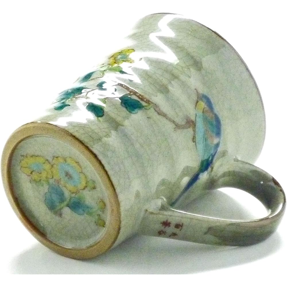 Kutani ware [Mug] Golden thread plum and bird [Back picture]
