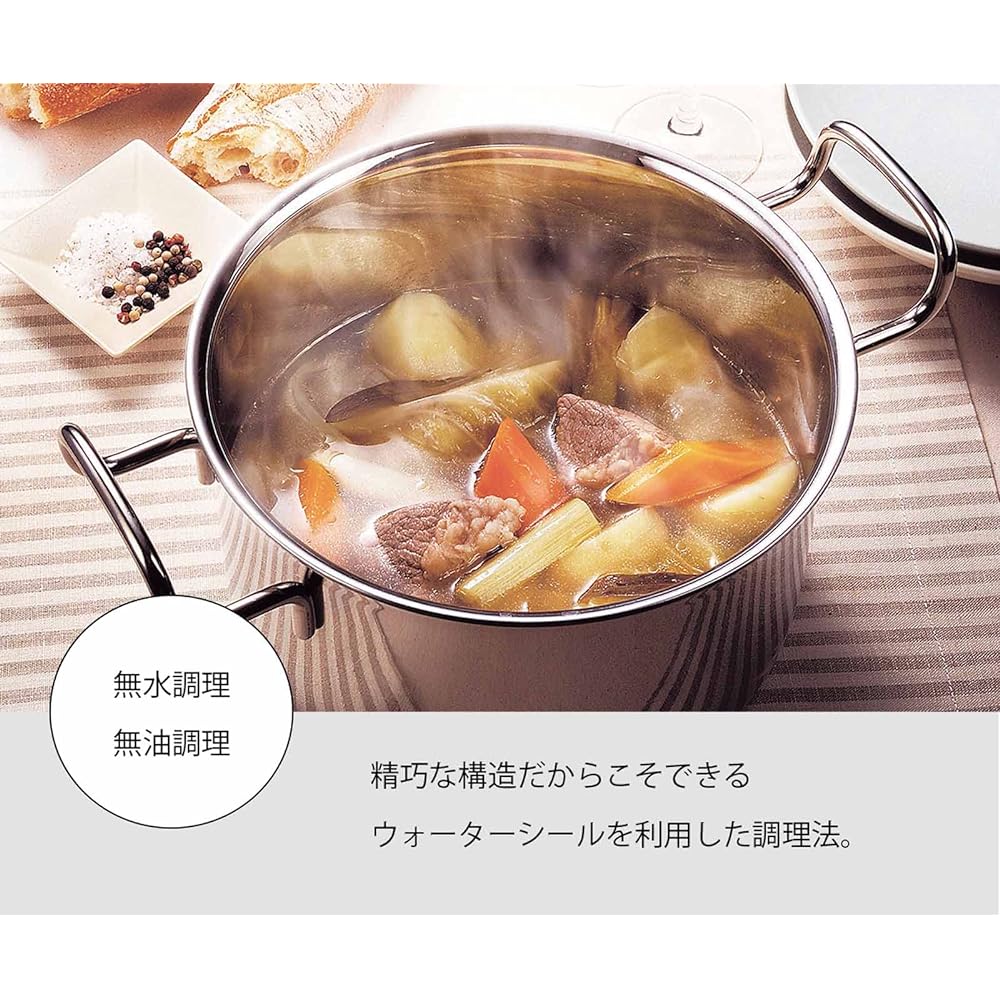 Miyazaki Seisakusho Geo One Hand Pot 18cm Made in Japan Compatible with IH Compatible with all heat sources 15 year warranty GEO-18N Silver