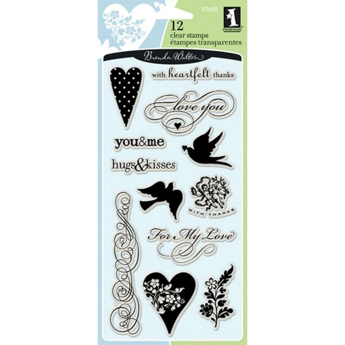 Inkadinkado Clear Stamps Heart & Love