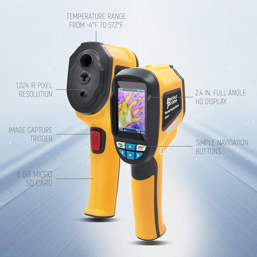 PerfectPrime IR0001, 1024 Pixel Infrared Thermal Imaging Visible Light Camera Temperature Range -20~300°C, Thermal Image Capture Frequency 6HZ