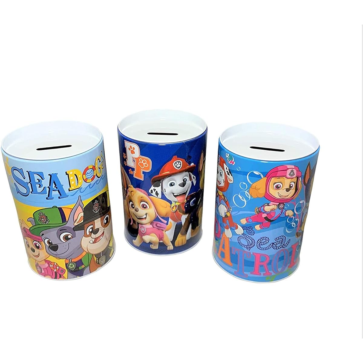 The Tin Box Company Coin Bank Paw Patrol Coin Bank for Kids, Great Gift, Convenient Coin Storage