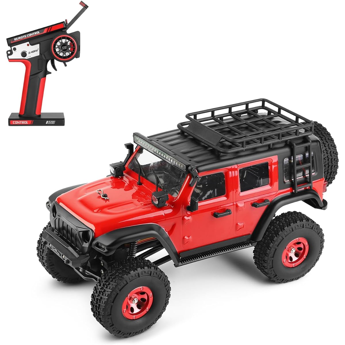fangzi remote control car, 2428 remote control car 1/24 off-road car 4WD vehicle gift for adults