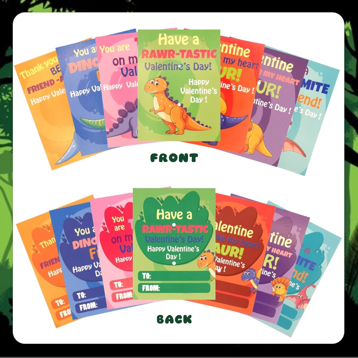 GoForward 28 Pack Valentine's Day Cards for Kids Dinosaur Figure Toys Valentine Classroom Gifts Kids Valentine Exchange Cards Kids Valentine Party Favors Valentine Greeting Card Ideas