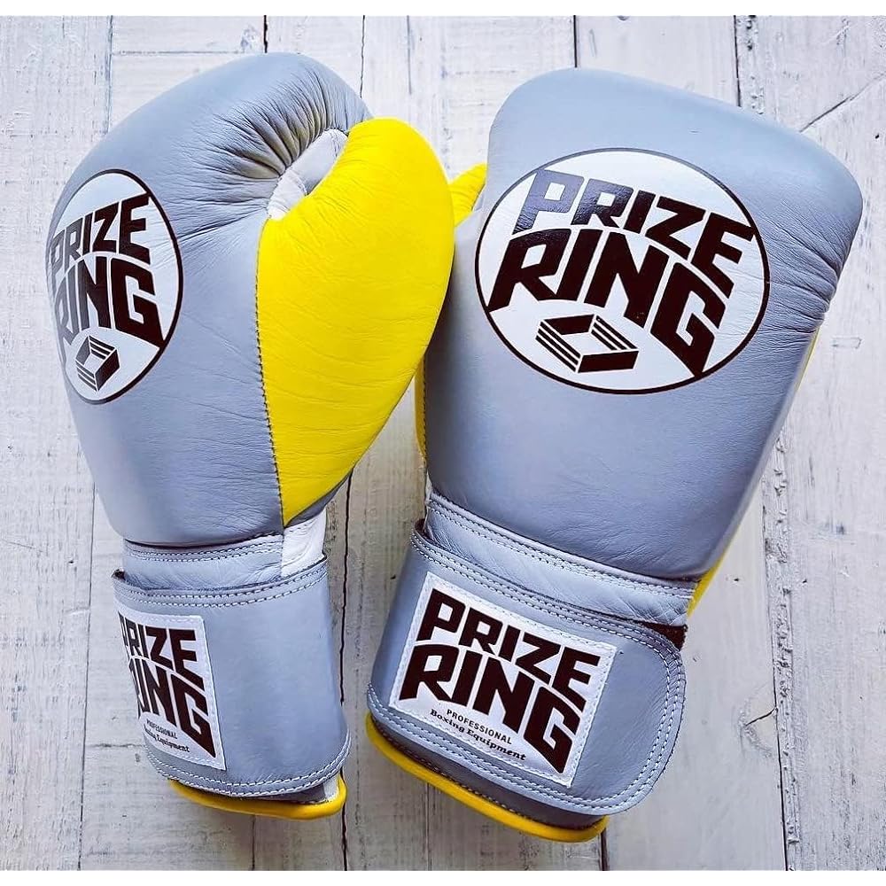 PRIZE RING Boxing Gloves “Professional SS” Gray/Yellow (10oz)