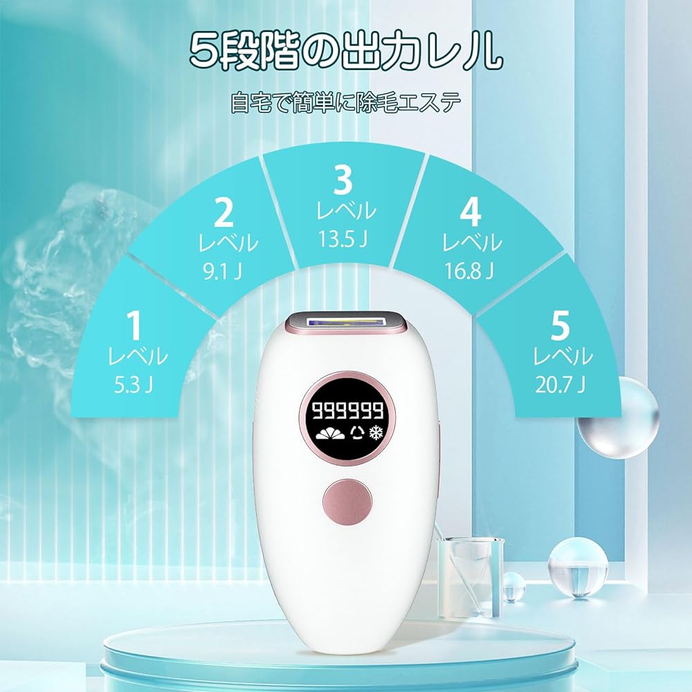Epilator for men and women, compatible with vio, home hair removal device [SGS Best Innovation Award/IPL hair removal device] IPL light beauty device, manual/automatic mode, unlimited irradiation, cold painless hair removal, hair removal device for hair