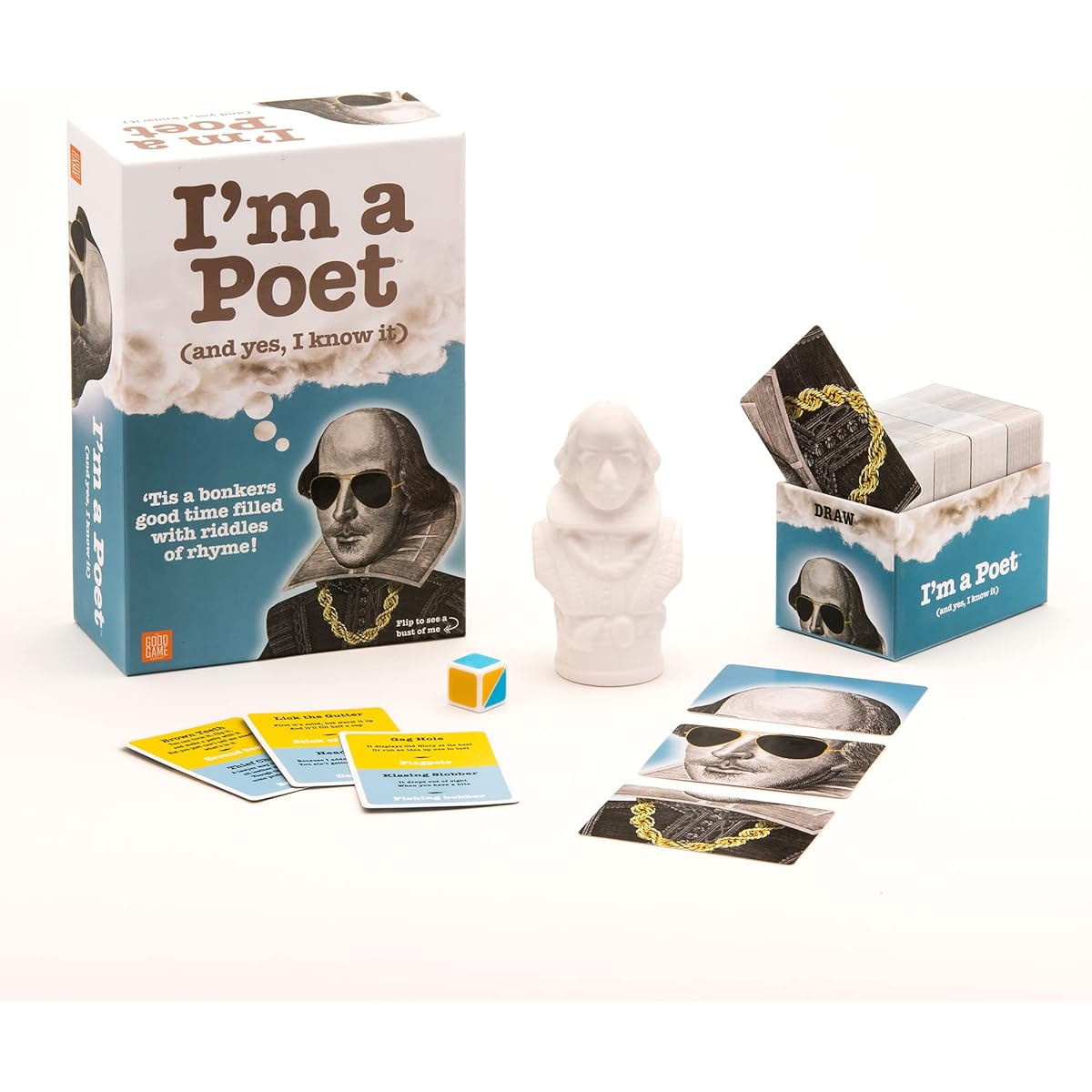The Good Game Company I'm A Poet: Endless Fun for All Above 12: Unleash your creative genius! You'll need to solve riddles to collect Willy Shake's chest. Family games are the ideal gift for any occasion!