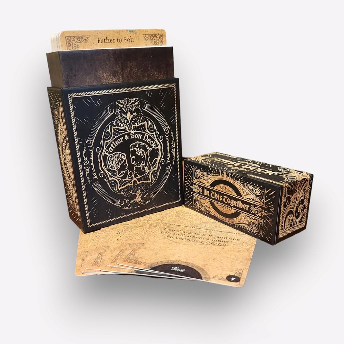 WISE DECK in This Together | Faith-Based Conversation Cards for Fathers and Sons Powerful Discussion Point Cards for Christian Fathers Provides Resources for Effective Christian Parenting