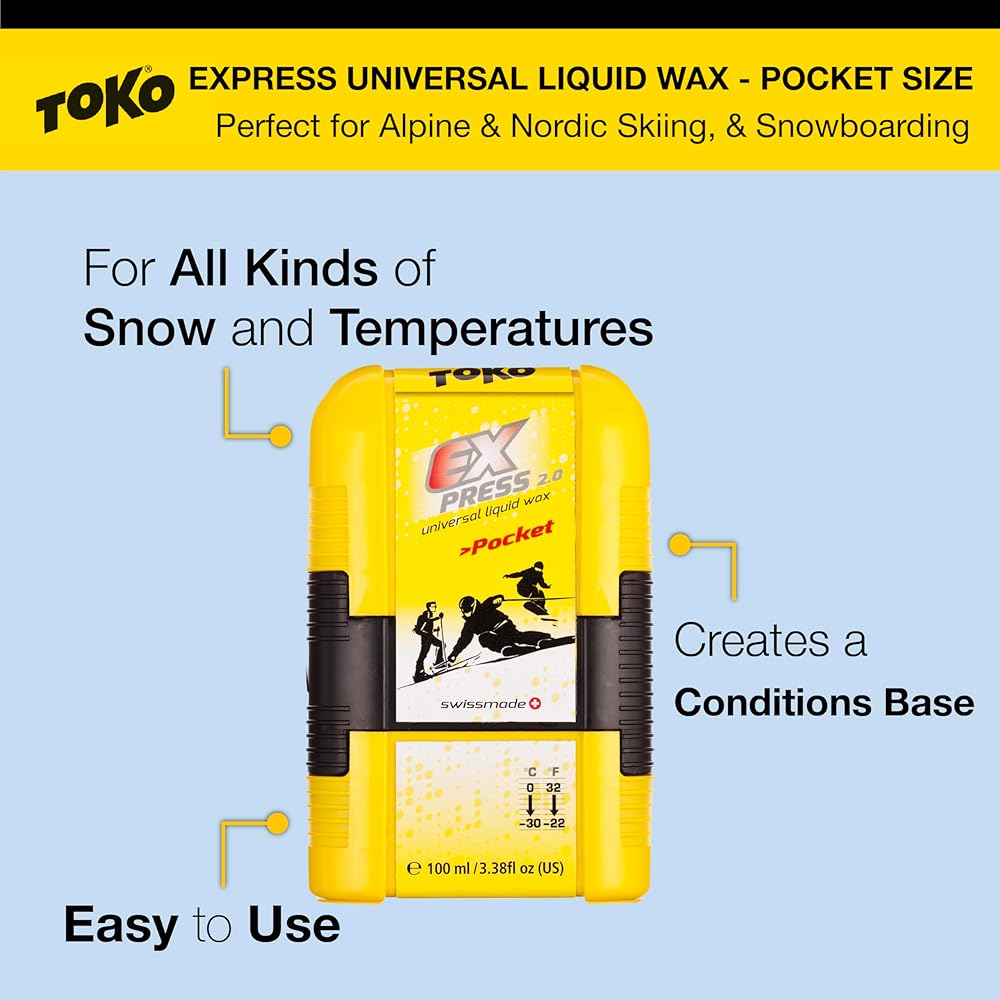 TOKO Ski Snowboard All Purpose Easy Wax Express Pocket (Snow Temperature 0℃~-30℃) 100ml 5509263