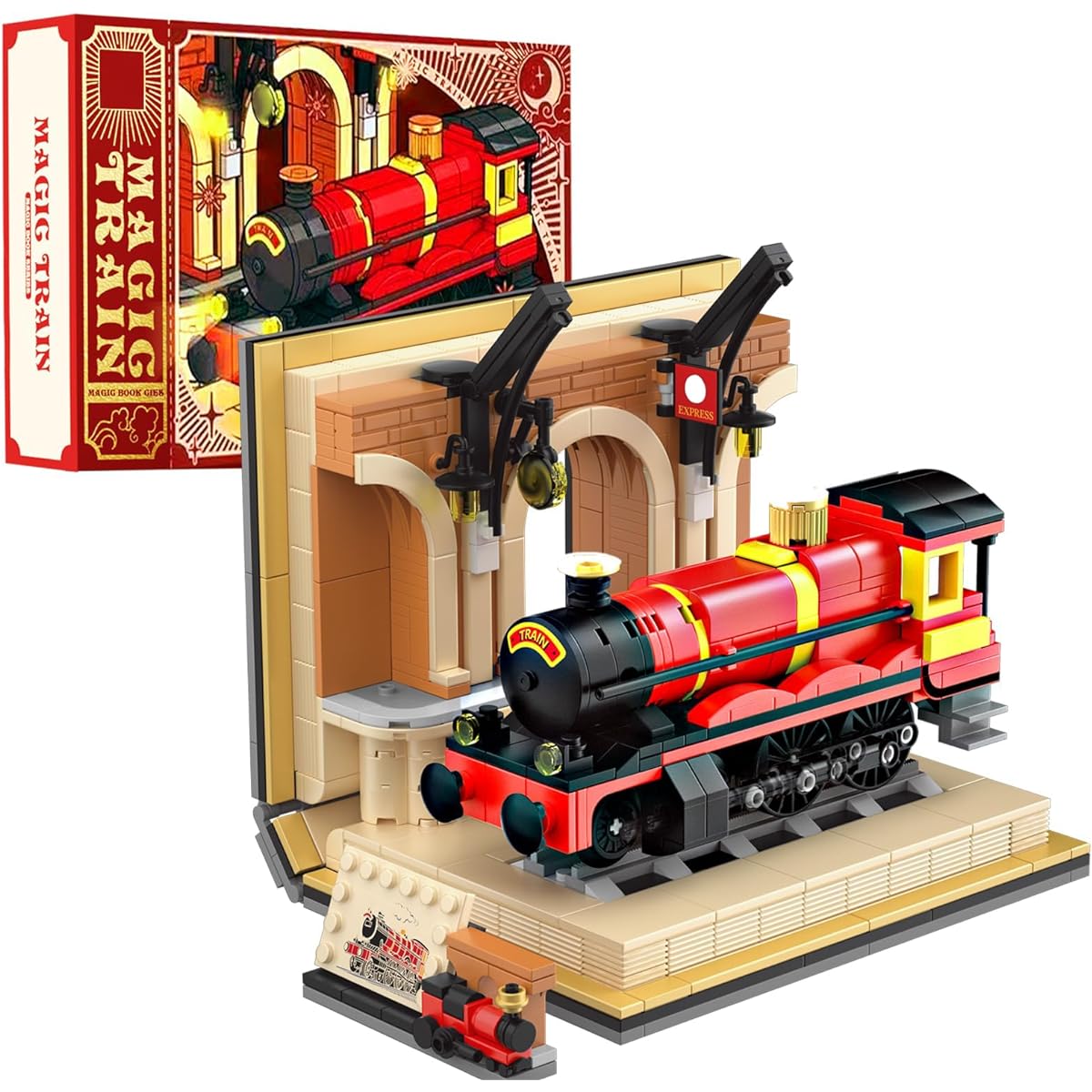 Winner Harry Magic Express Train Station Building Set STEM Building Blocks Toys for Boys 8-14,929 Pieces