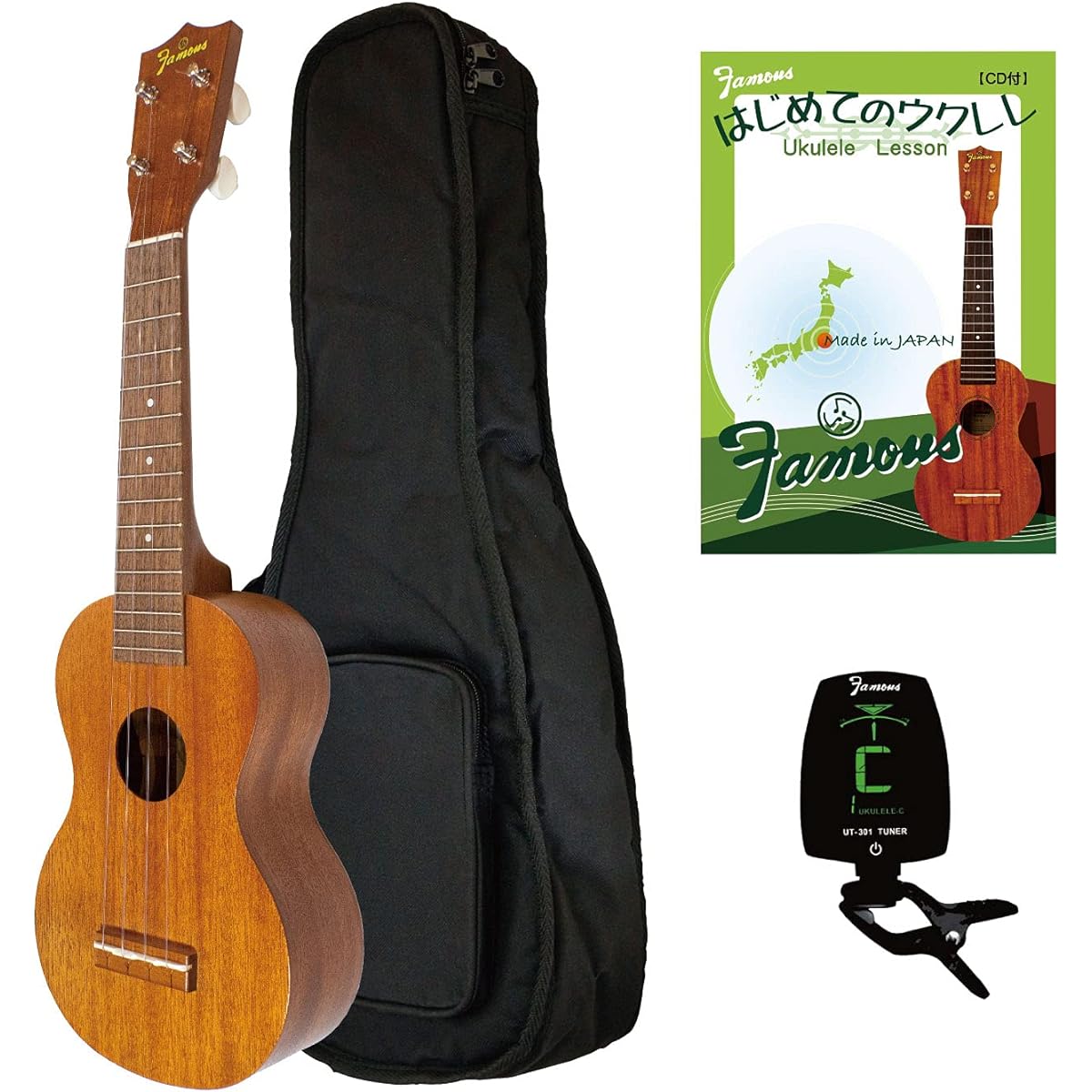 [Soft case set] Famous ukulele FS-1 Soprano size