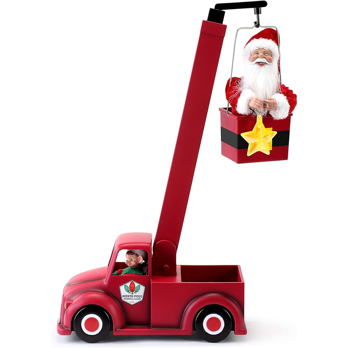 Mr. Christmas 22827 North Pole Lighting Crew Santa Christmas Decoration Red