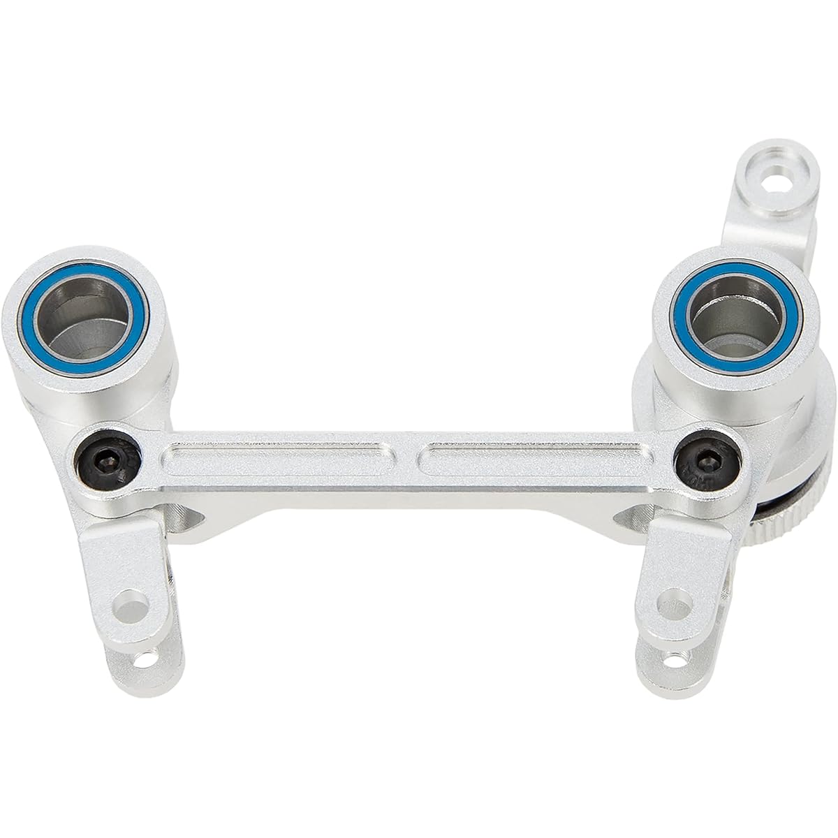 DKKY RC Aluminum Steering Assembly Set Metal Servo Steering Component with Bearing for 1/7 UDR Desert Racer #8543 Upgrade Parts (Silver)