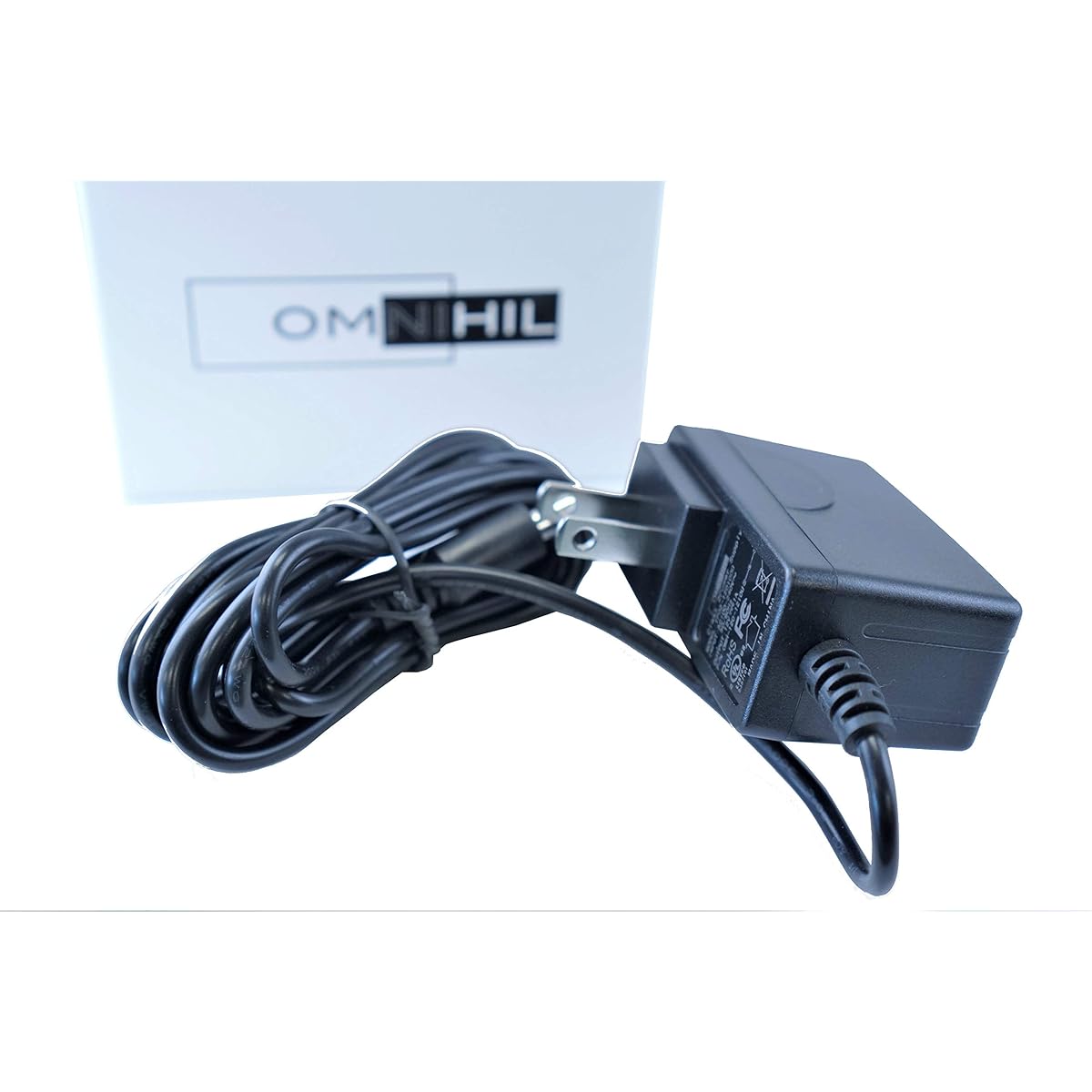 [UL Standard] OMNIHIL 8ft Length AC/DC Adapter Compatible with Sing Machine SML625BTBK / SML625BTW Karaoke System