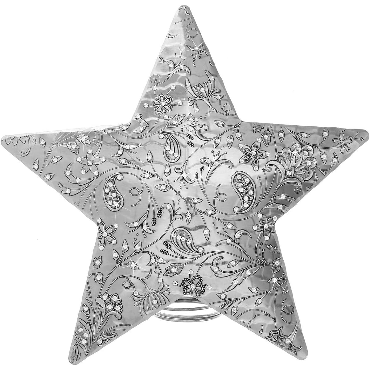 Wendell August Crystal Designs Star Christmas Tree Topper Tracery Design Beautiful Tree and Ornaments Handmade in the USA