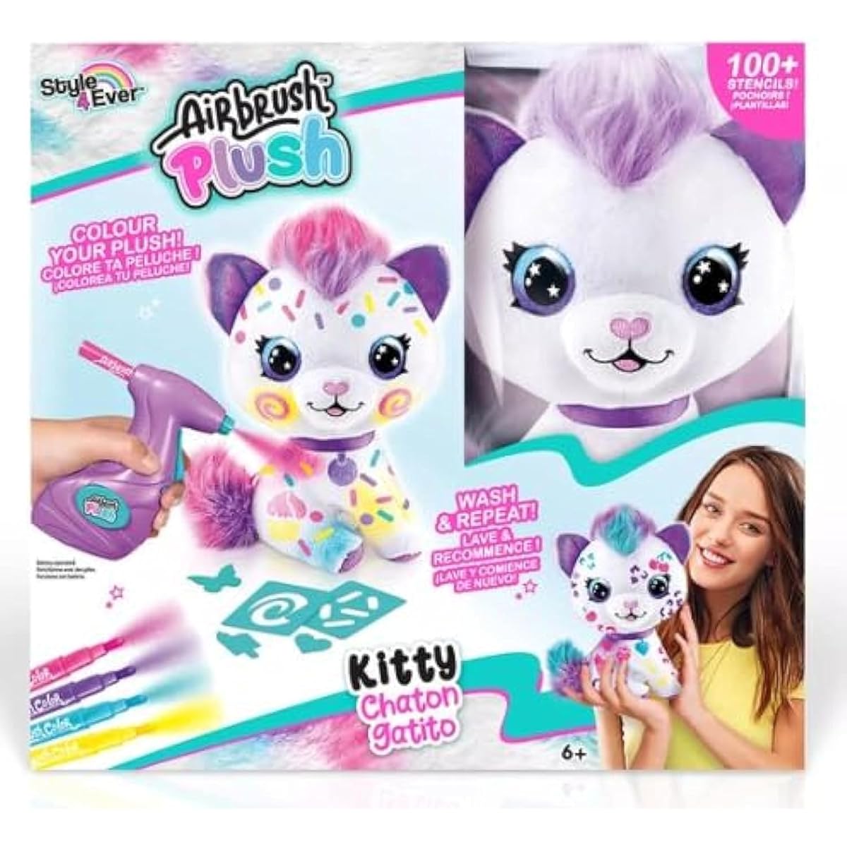 Canal Toys Hello Kitty Airbrush Plush Toy with Spray