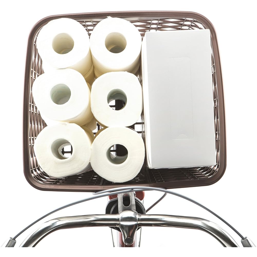 Panasonic Front Basket Bicycle Gunmetal/Brown Width 390 x Depth 350 x Height 240mm 24L NSCB216 YD-341 Single Item/Saddle Set
