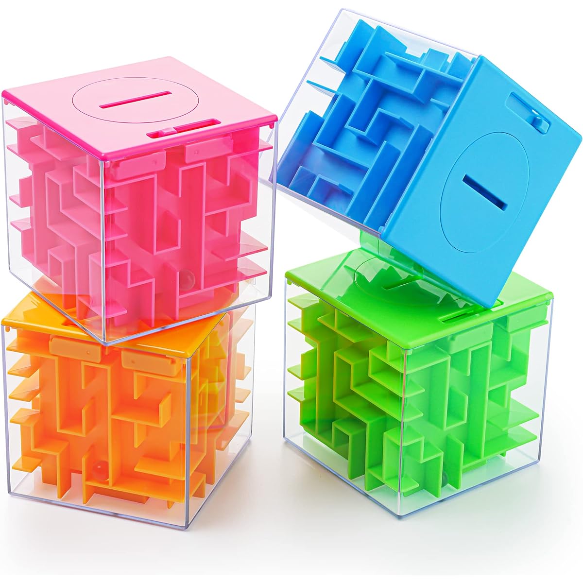 Money Maze Puzzle Gift Box 4 Pack - Perfect Money Holder Puzzle Brain Teaser for Kids and Adults
