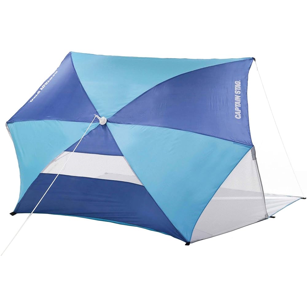 CAPTAIN STAG Beach Tent Sunshade Frit Parasol Shade 180cm Navy x Blue UD-53