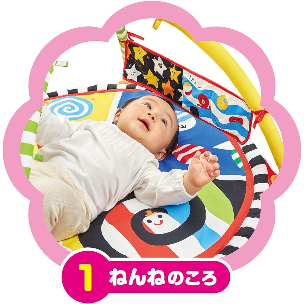 Joy Palette (JOYPALETTE) Shimashimaguru Walk! Stop! Shimashimaguru Play and Grow Soft Colorful Gym W840mm x H500mm x D840mm