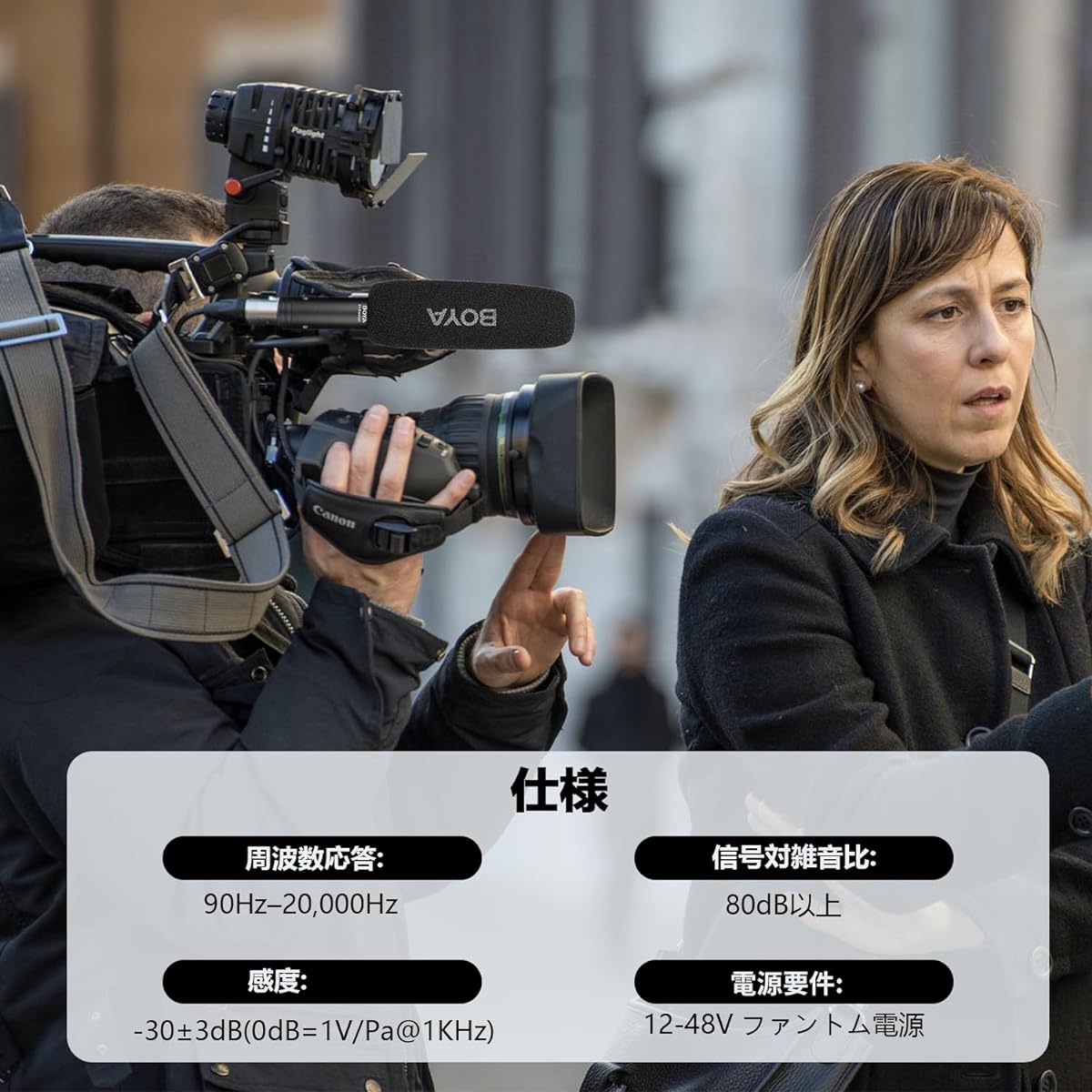 BOYA BY-BM6040 Unidirectional Condenser Microphone 12-48V External Phantom Power Wide Frequency Response 90Hz-20KHz 3-Pole XLR Robust Aluminum Alloy Construction Ideal for Broadcasting, Program Filming, Location, Documentaries, YouTube, TikTok