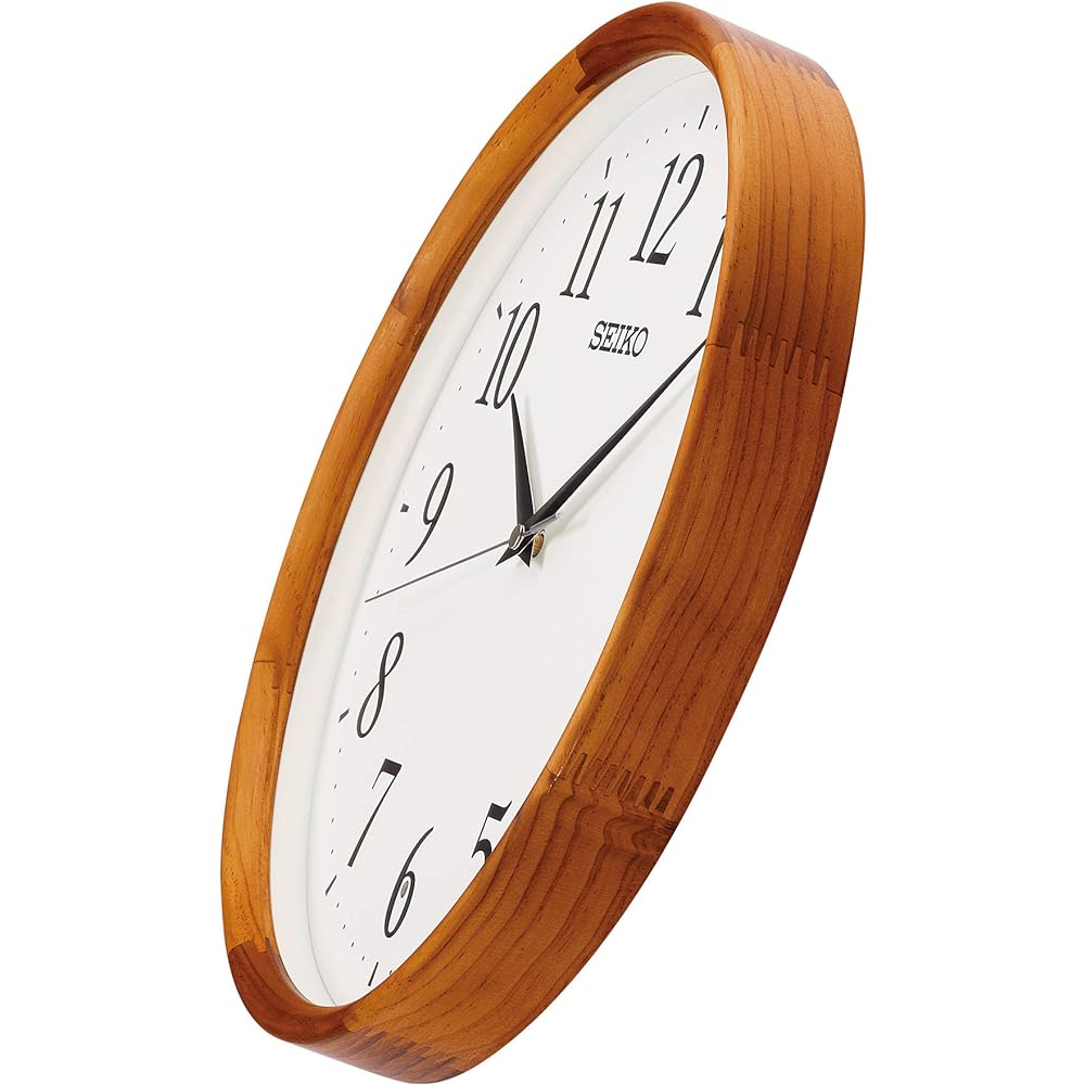 Seiko Clock Wall Clock Natural Radio Brown Wood Diameter 320 x 52mm KX264B