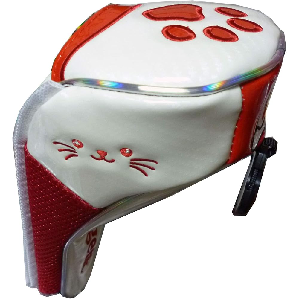 Golf Head Cover for Utility Paw Magnetic Type (White/Red, for Utility)