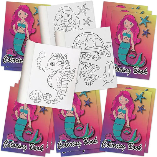 ArtCreativity Sea Life Coloring Books for Kids - Set of 12 5 x 7 Inch Small Coloring Booklets - Fun Treat Prizes, Prize Bag Fillers, Birthday Party Supplies, Art Gifts for Boys and Girls