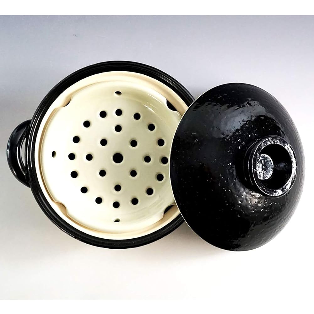 Hasenen Healthy Steam Pot Black Medium (For Open Fire Only) Open Fire Compatible NZW-22