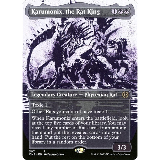Magic: The Gathering - Rat King Calmonix (307) - Borderless - Phyrexia: All Will Be One