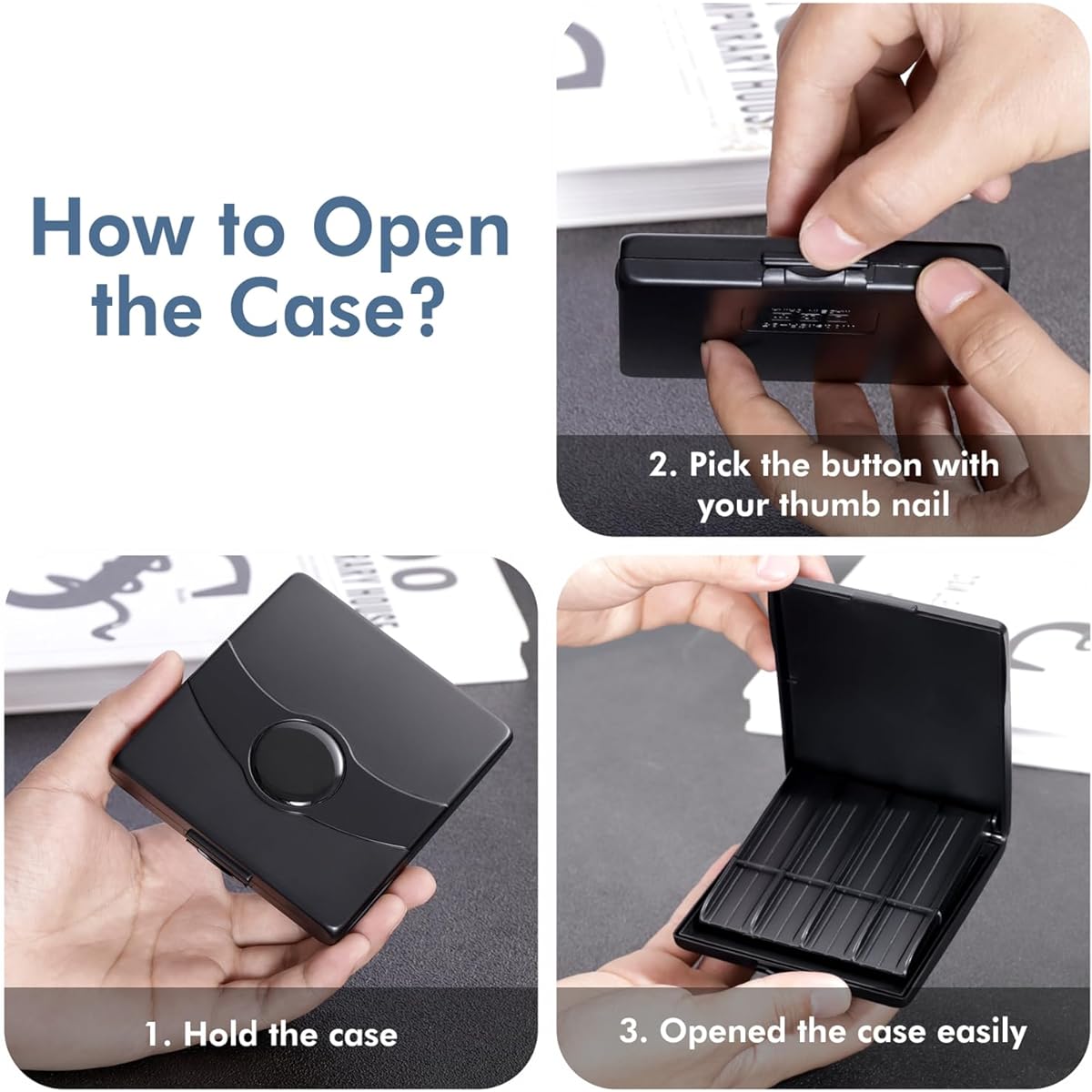 Reed storage case for clarinet reeds, alto tenor and soprano saxophone reed case, holds 8 pieces (black)