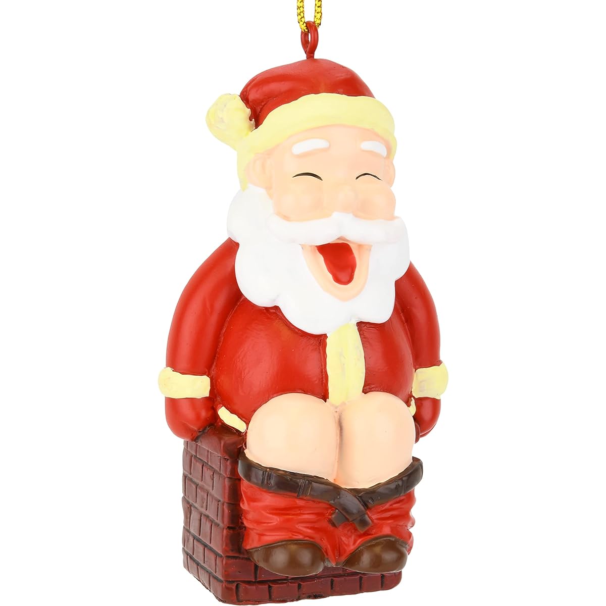 Tree Buddies Chimney Present Fun Santa Pooping Christmas Ornament