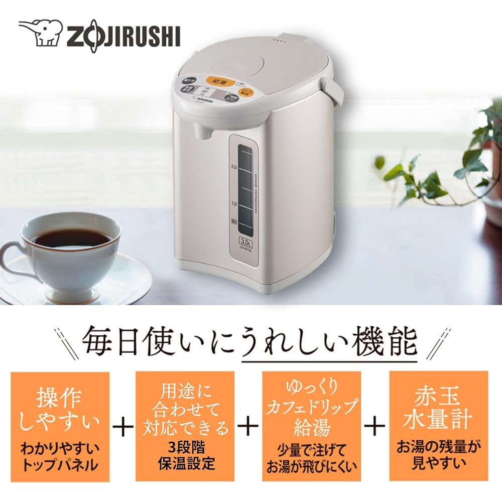 Zojirushi Electric Pot 3.0L Gray CD-WY30-HA
