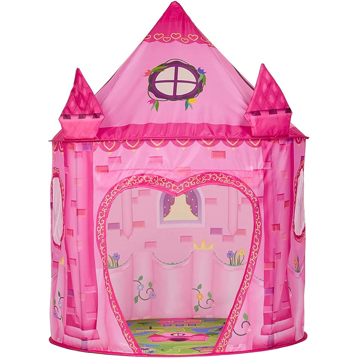 Princess Play Tent Playhouse Unique Castle Design for Indoor and Outdoor Fun, Imaginative Games & Gift Foldable Playhouse Toy + Carry Bag for Girls & Boys by Imagenius Toys