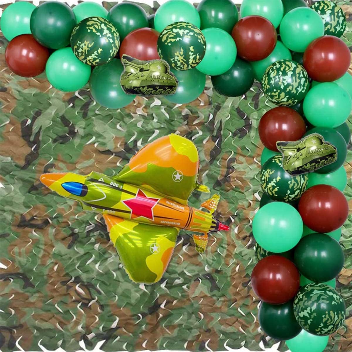 Camouflage Birthday Party Army Party Balloons Garland Decorations for Adults Kids Military Party Outdoor Theme Birthday Party Supplies 75 Pack