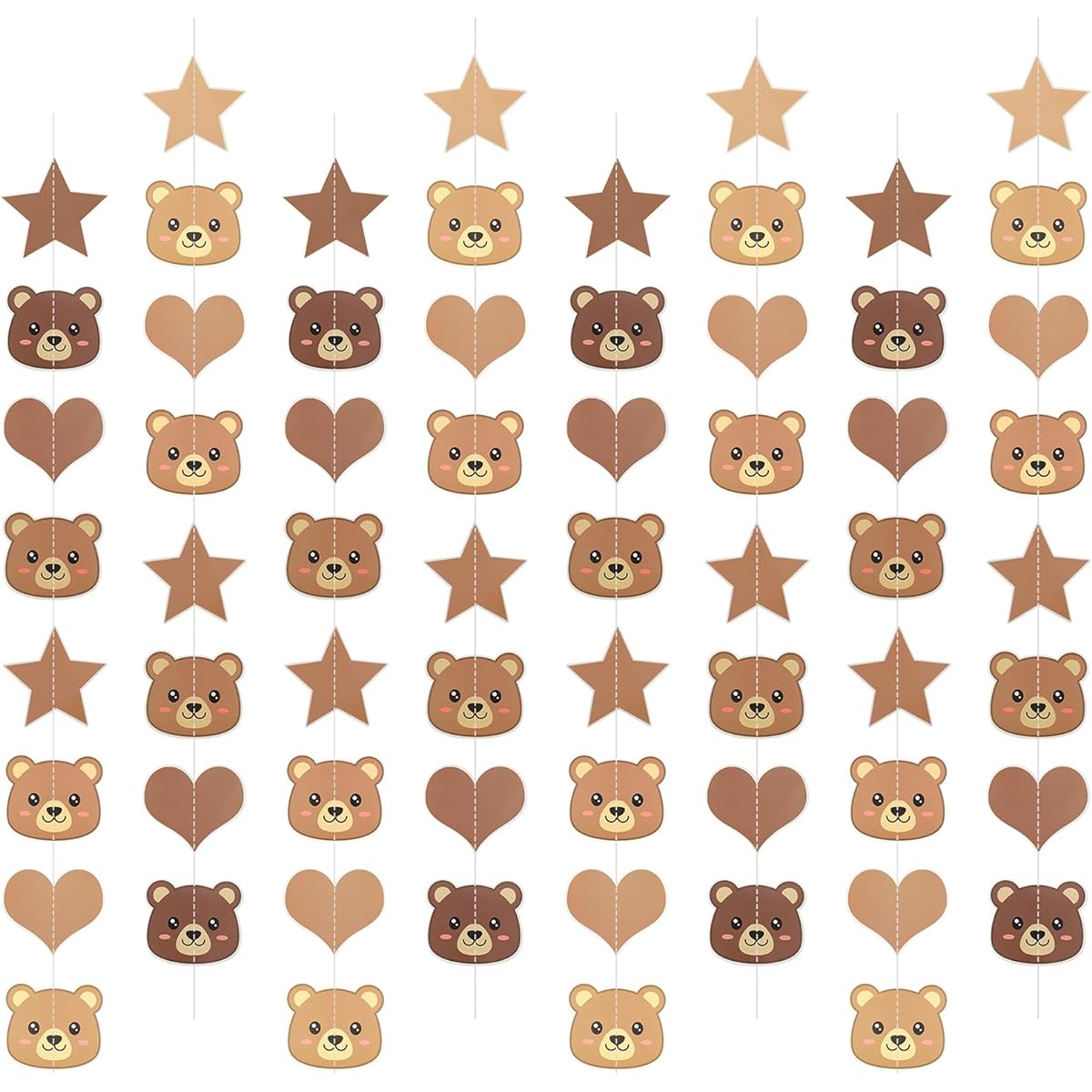 Teddy Bear Birthday Party Decorations Animal Banner Gender Reveal Birthday Wedding Baby Shower We Can Bearly Wait Theme Boys Girls Decorations (Brown)
