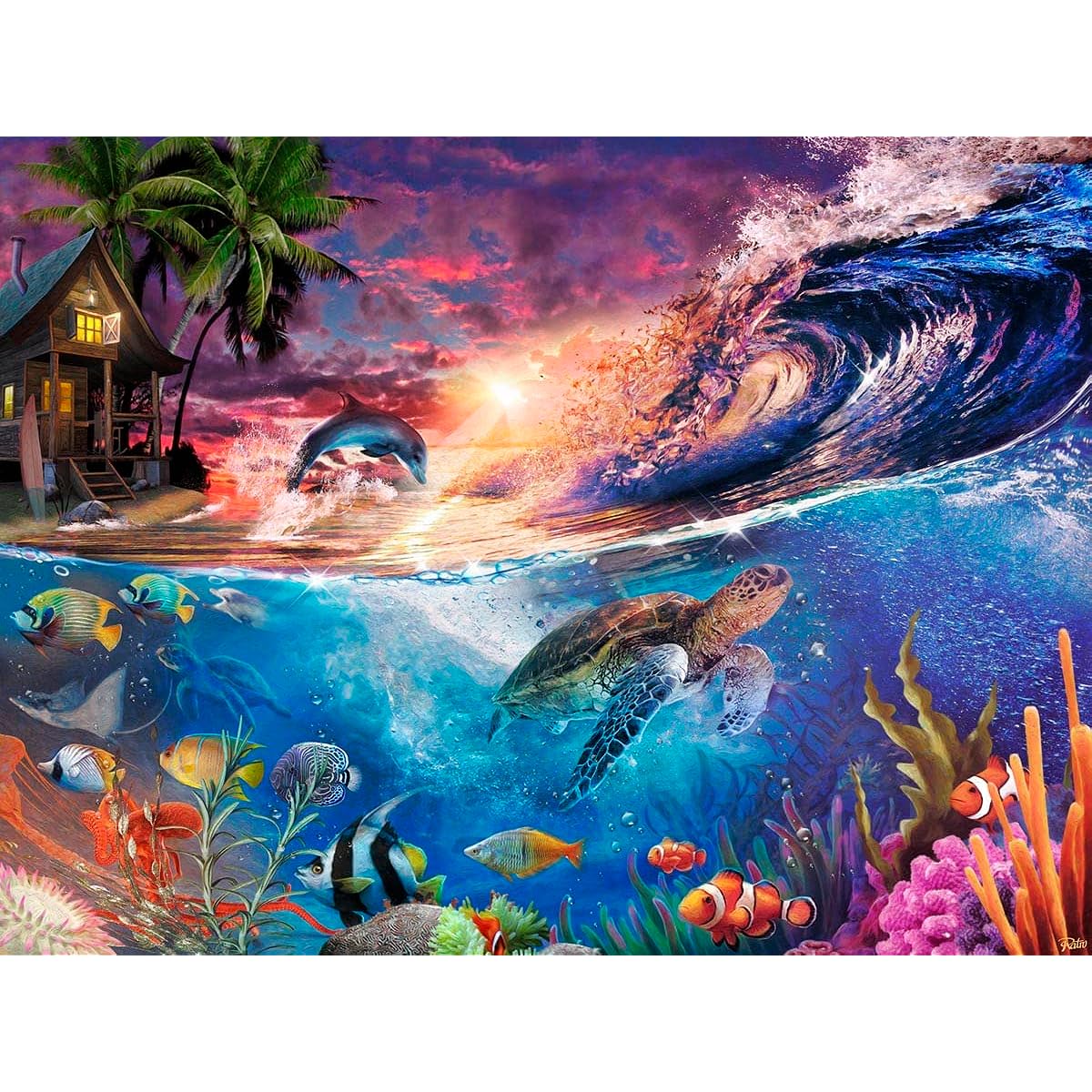 Vermont Christmas Company Evening Sea Jigsaw Puzzle 550 Piece