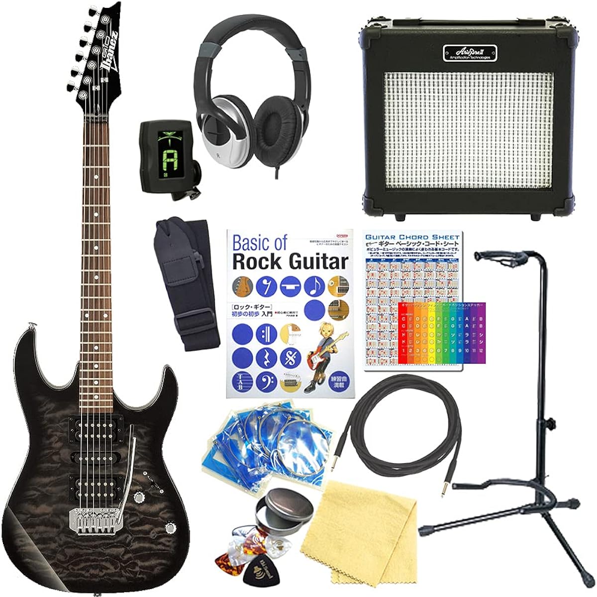 Ibanez Gio Ibanez GRX70QA TKS Electric Guitar Beginner's 15-piece Starter Set