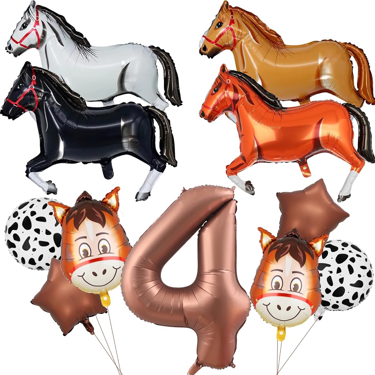 Cowboy Party Balloons 9 Pieces Western Cowboy Horse Birthday Party Decorations Balloons Cowboy Party Supplies Cowboy Theme Birthday Party 4th Wild West Party Supplies