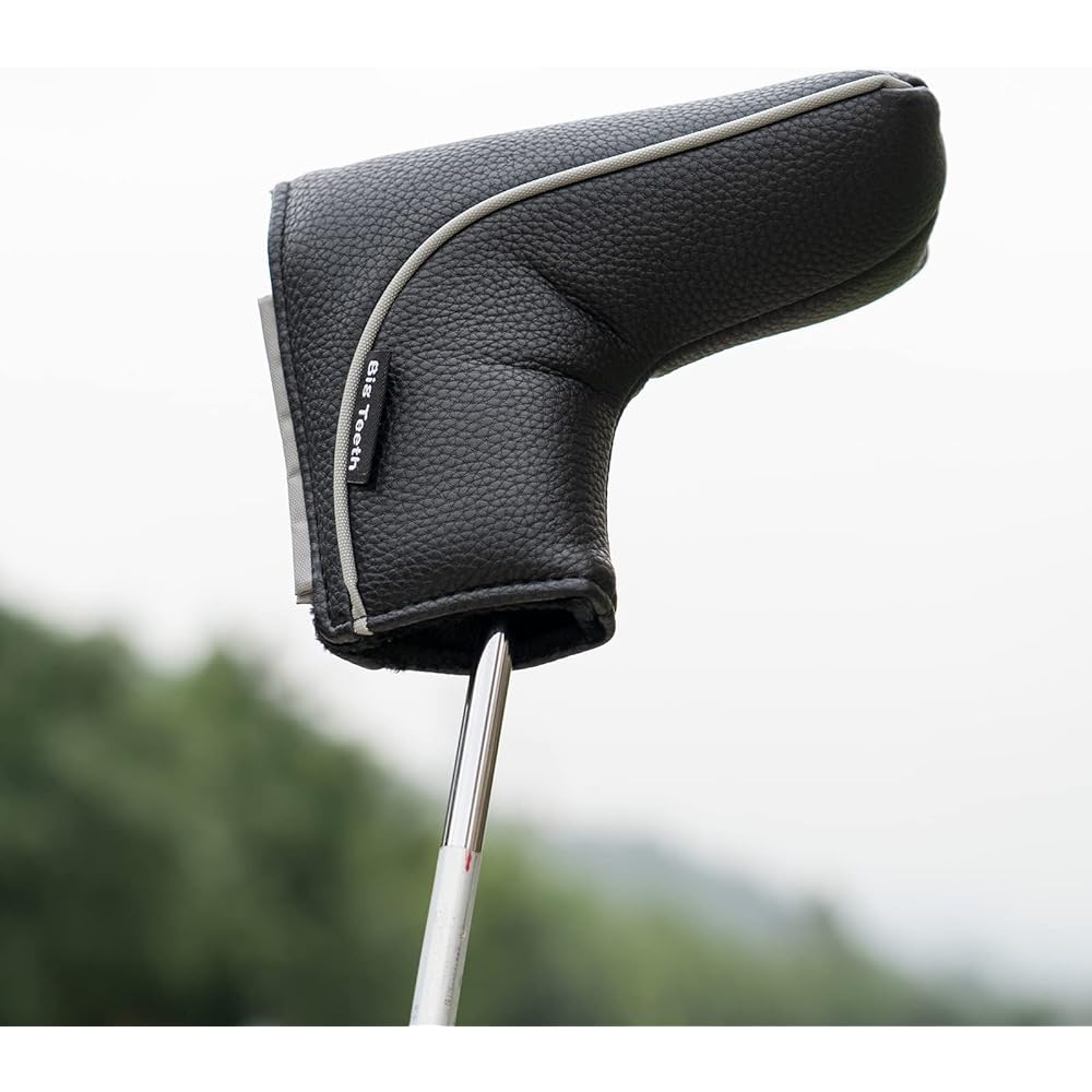Big Teeth Putter Cover High Quality Single Color Cover America Pin Type Magnetic Golf Putter Cover Pin Type Blade Type Head Cover