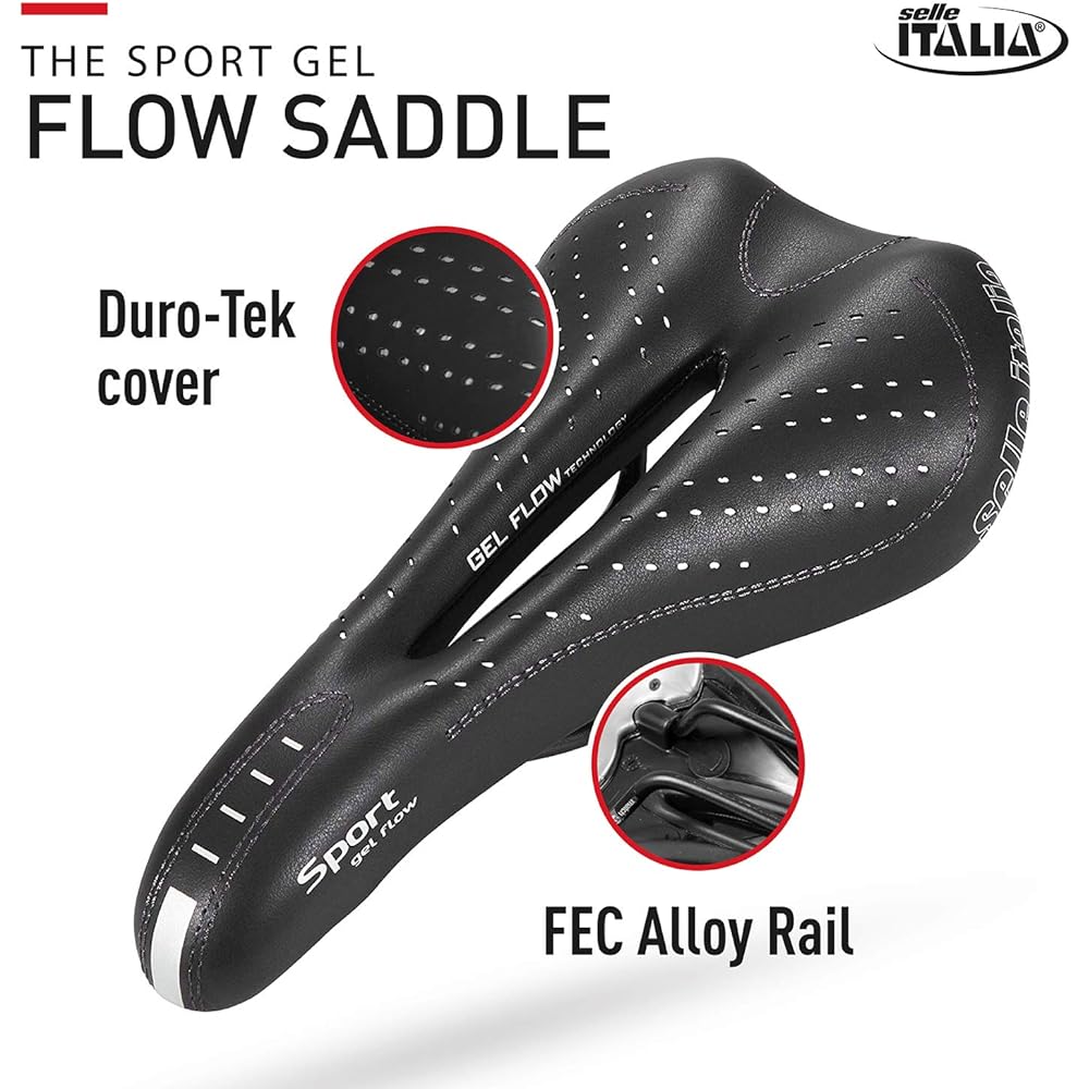 Selle Italia SELLA ITALIA SPORT Gel FeC BLK FLOW Saddle