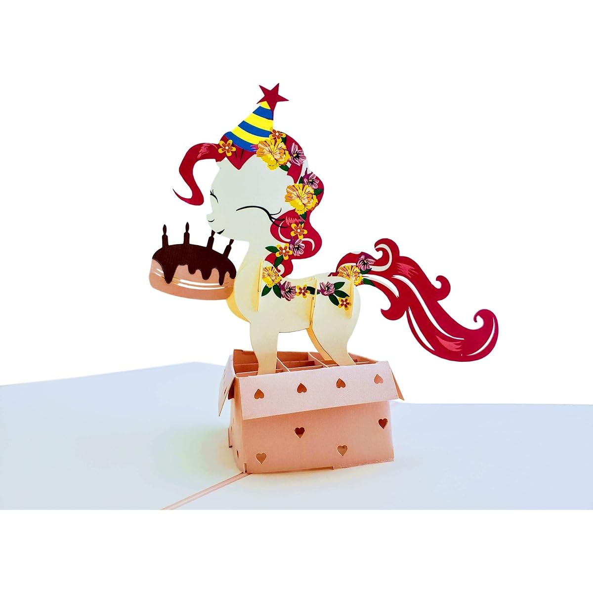 iGifts And Cards Cute Little Pony Birthday 3D Pop Up Greeting Card - Wonderful, Happiness, Congratulations, Unique, Celebration Feliz Campreaño, Fun, Lovely