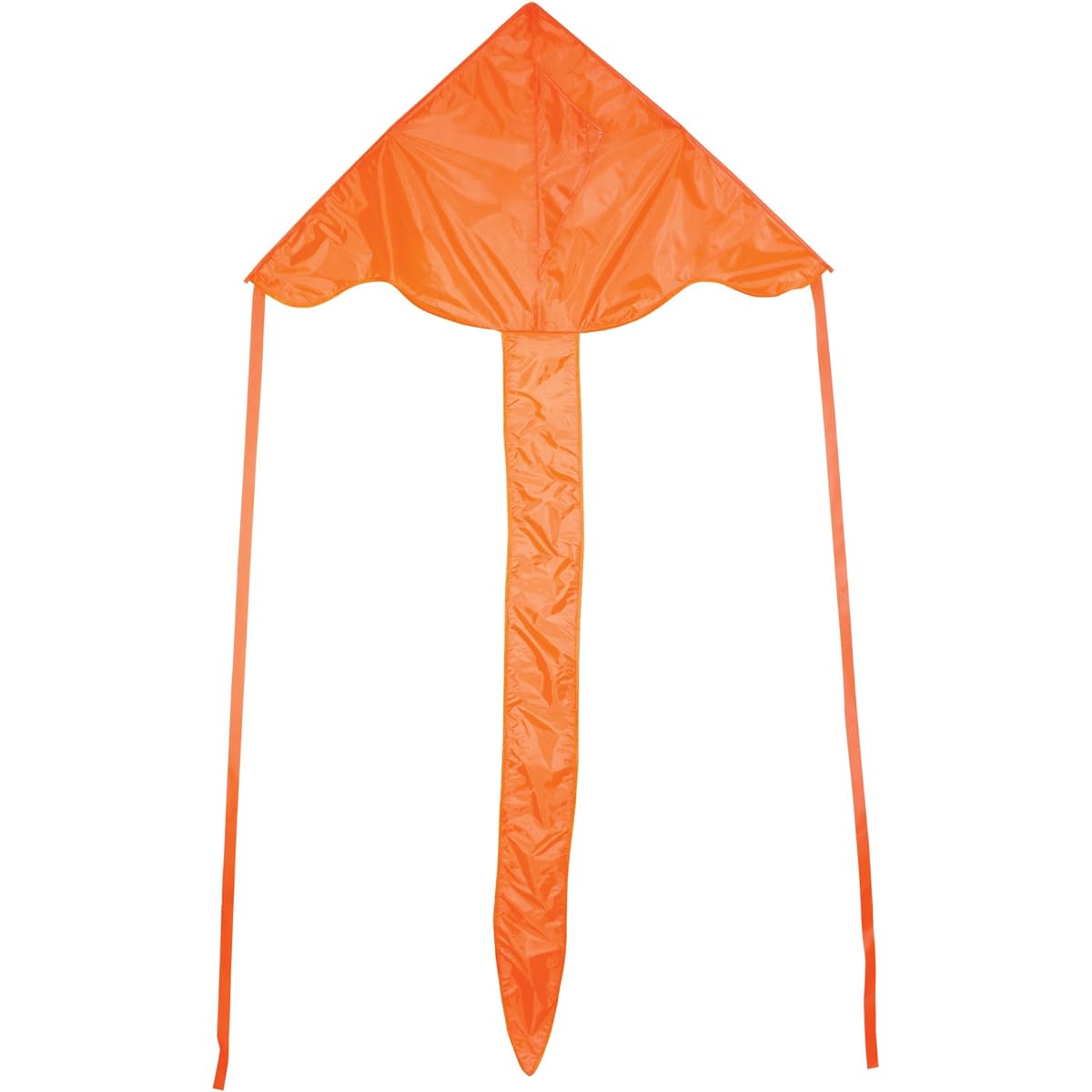 (Orange) - In the Breeze Orange 110cm Fly-Hi Kite - Single Line - Ripstop Fabric - Includes Kite Line and Bag
