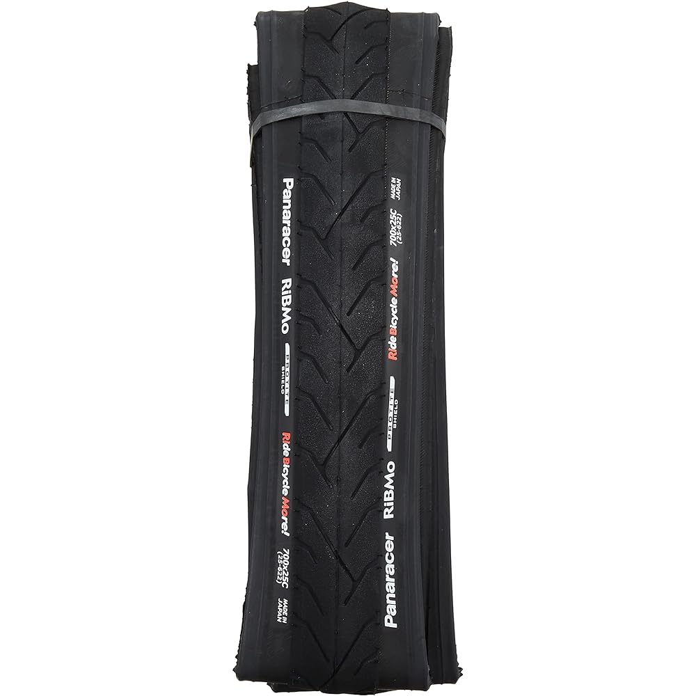 Panaracer Clincher Tire [700×25C] Ribmo F725PS-RB-B2 Black (Cross Bike Cyclocross / Touring Long Ride City Riding Commuting)
